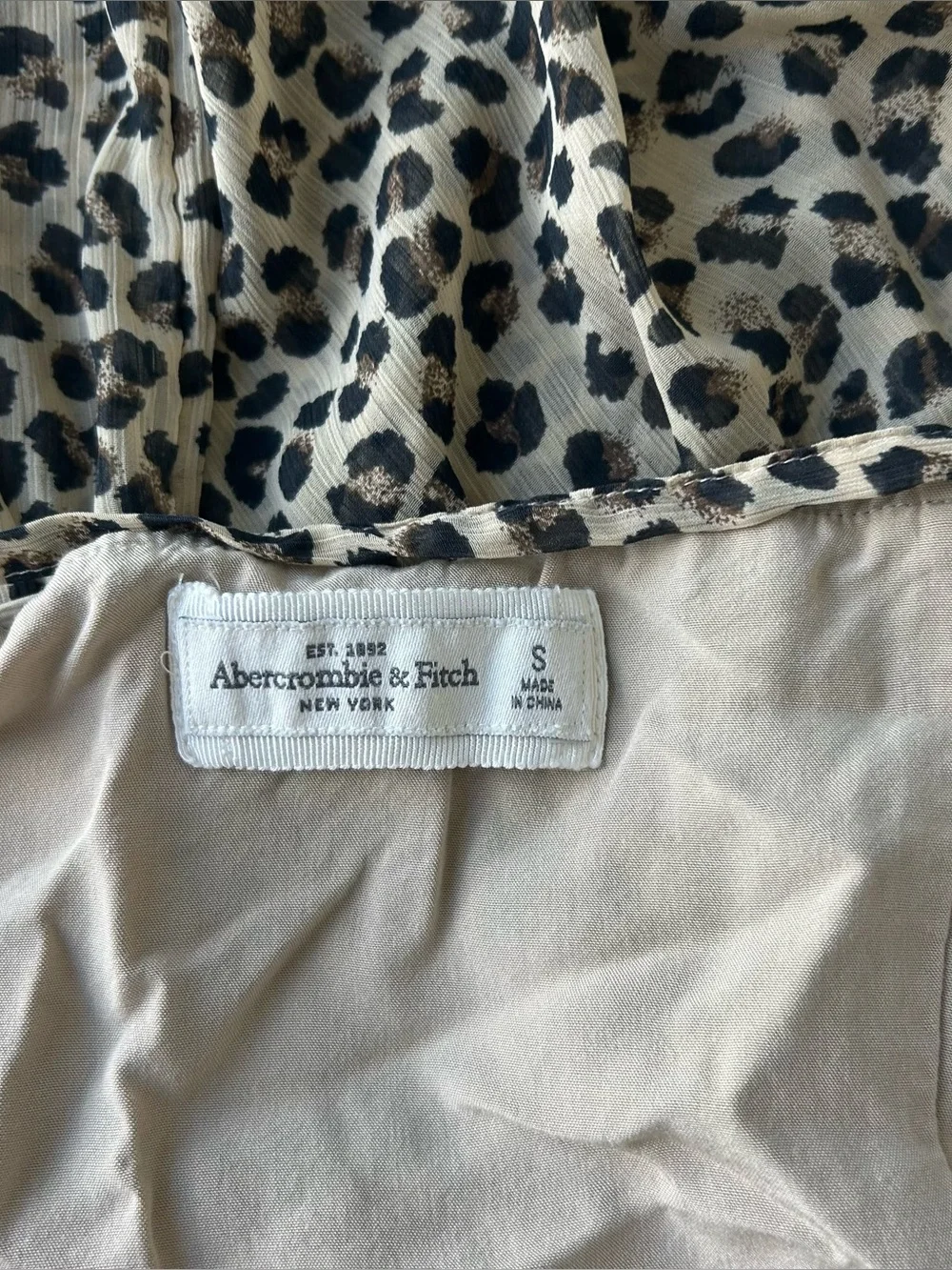 Abercrombie & Fitch Leopard Print Sleeveless Midi Dress - Small